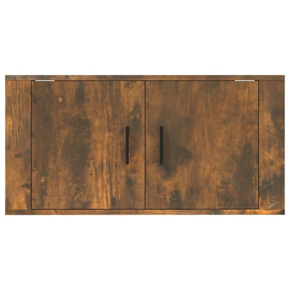 vidaXL Wall Mounted TV Cabinet Smoked Oak 80x34,5x40 cm