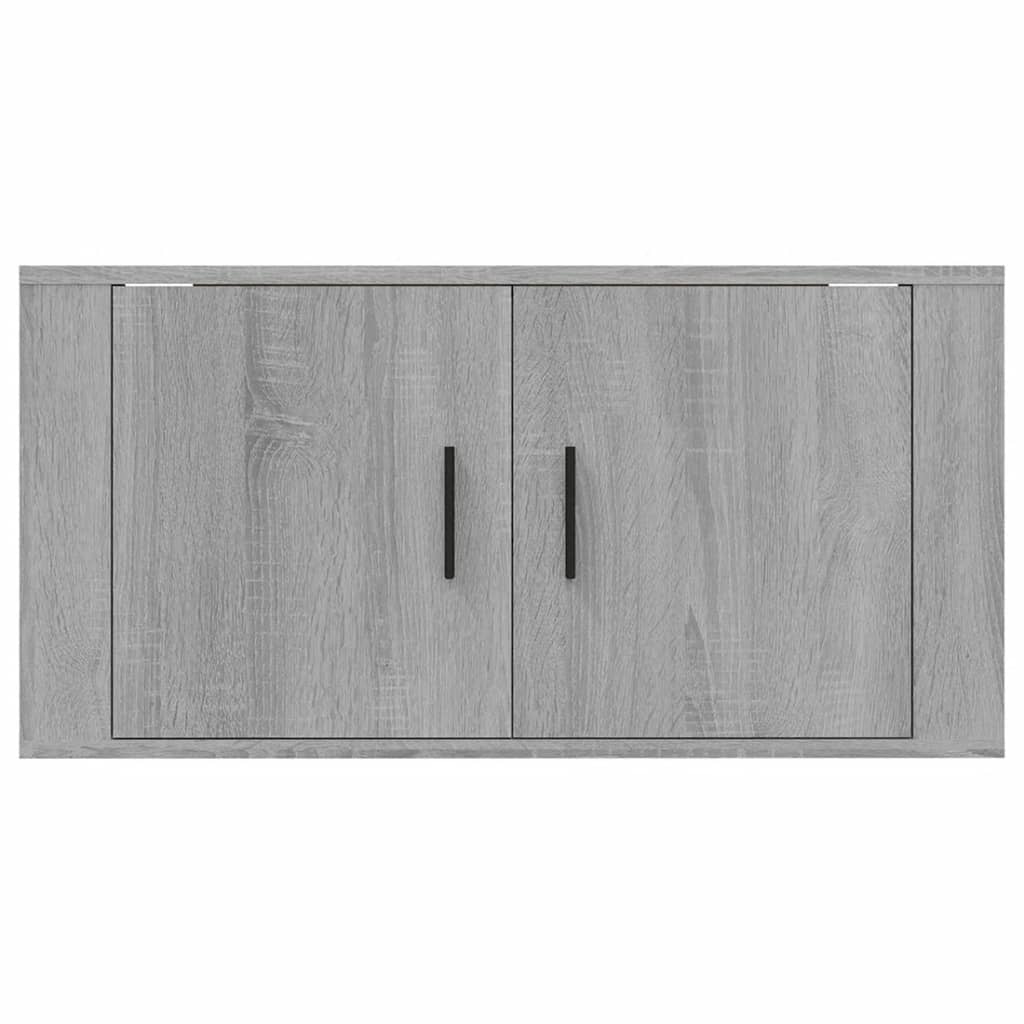 vidaXL Wall Mounted TV Cabinet Grey Sonoma 80x34.5x40 cm