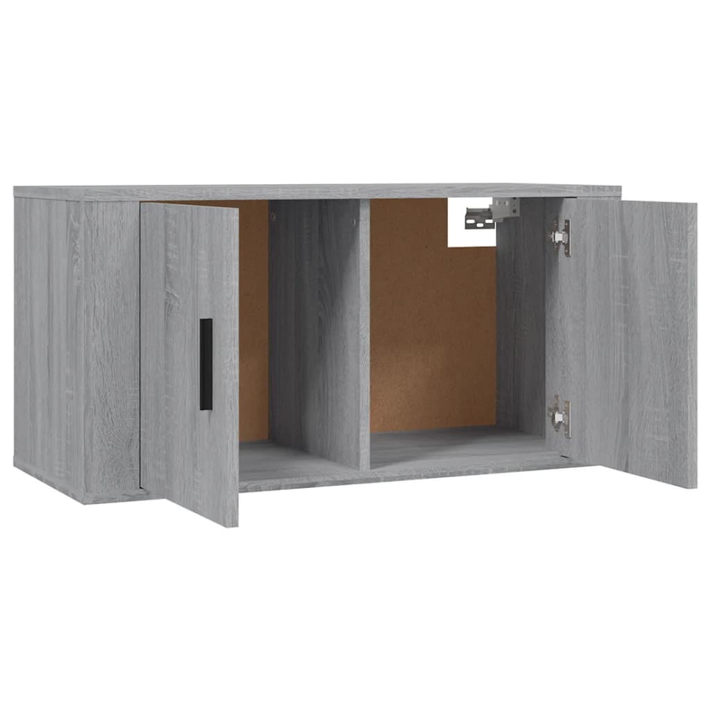 vidaXL Wall Mounted TV Cabinet Grey Sonoma 80x34.5x40 cm