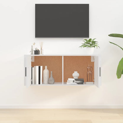 vidaXL Wall Mounted TV Cabinet White 100x34,5x40 cm