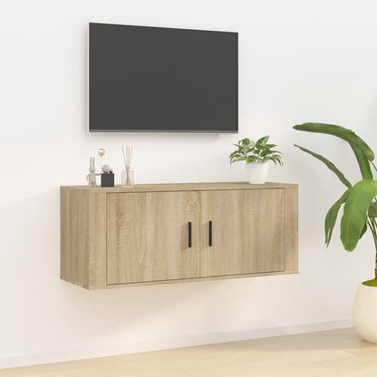 vidaXL Wall Mounted TV Cabinet Sonoma Oak 100x34,5x40 cm