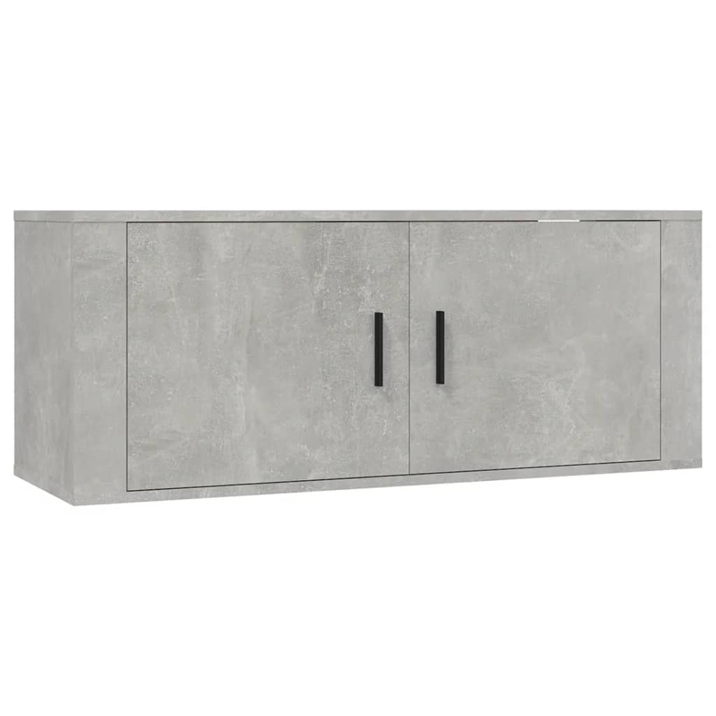 vidaXL Wall Mounted TV Cabinet Concrete Grey 100x34,5x40 cm