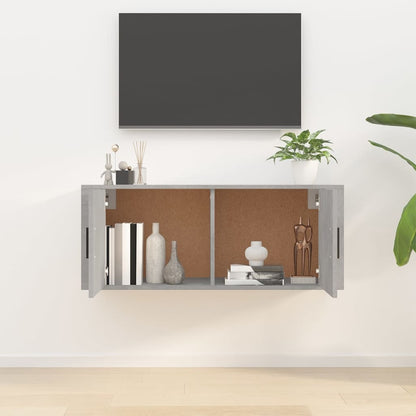 vidaXL Wall Mounted TV Cabinet Concrete Grey 100x34,5x40 cm