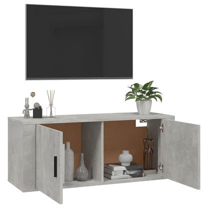 vidaXL Wall Mounted TV Cabinet Concrete Grey 100x34,5x40 cm