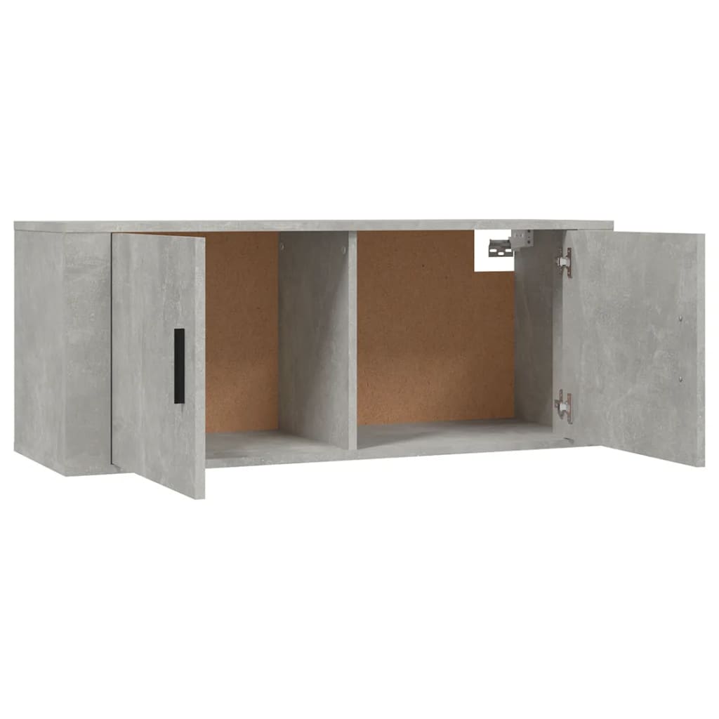 vidaXL Wall Mounted TV Cabinet Concrete Grey 100x34,5x40 cm