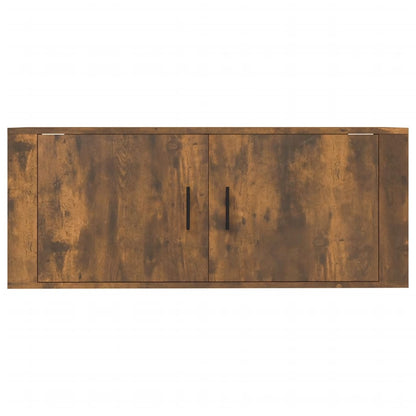 vidaXL Wall Mounted TV Cabinet Smoked Oak 100x34.5x40 cm