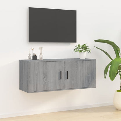 vidaXL Wall Mounted TV Cabinet Grey Sonoma 100x34,5x40 cm