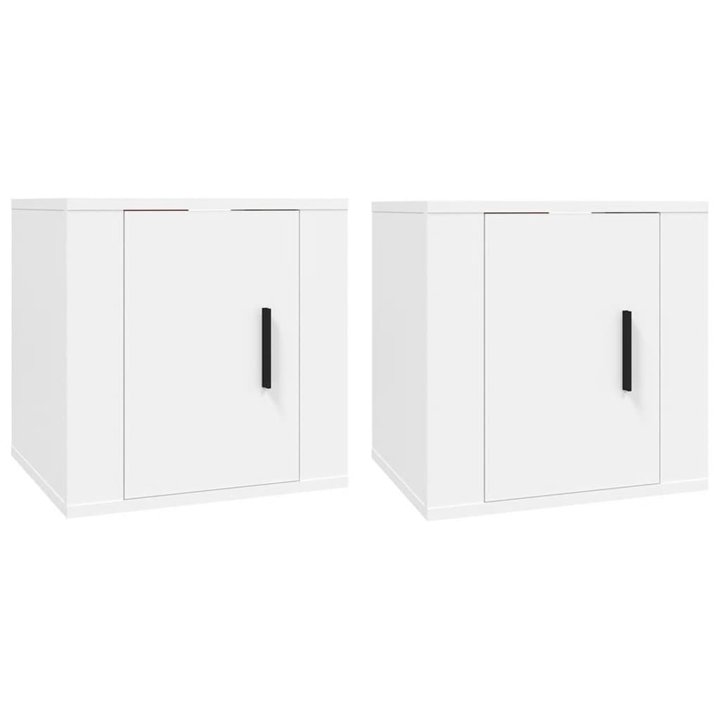 vidaXL 2 Piece Wall-mounted TV Cabinet Set White 40x34,5x40 cm