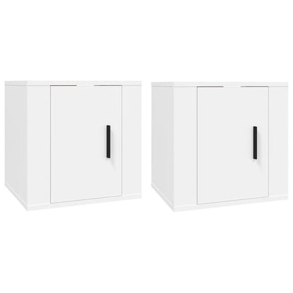 vidaXL 2 Piece Wall-mounted TV Cabinet Set White 40x34,5x40 cm