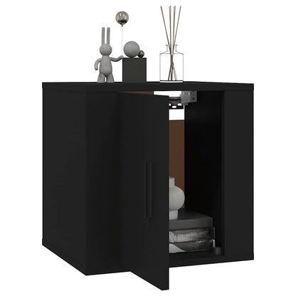 vidaXL 2 Piece Wall-mounted TV Cabinet Set Black 40x34,5x40 cm