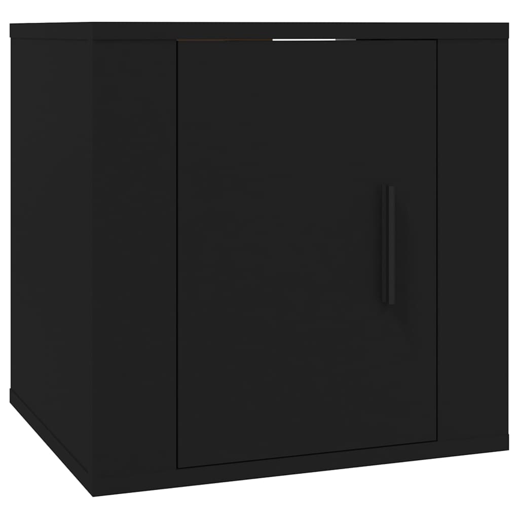 vidaXL 2 Piece Wall-mounted TV Cabinet Set Black 40x34,5x40 cm