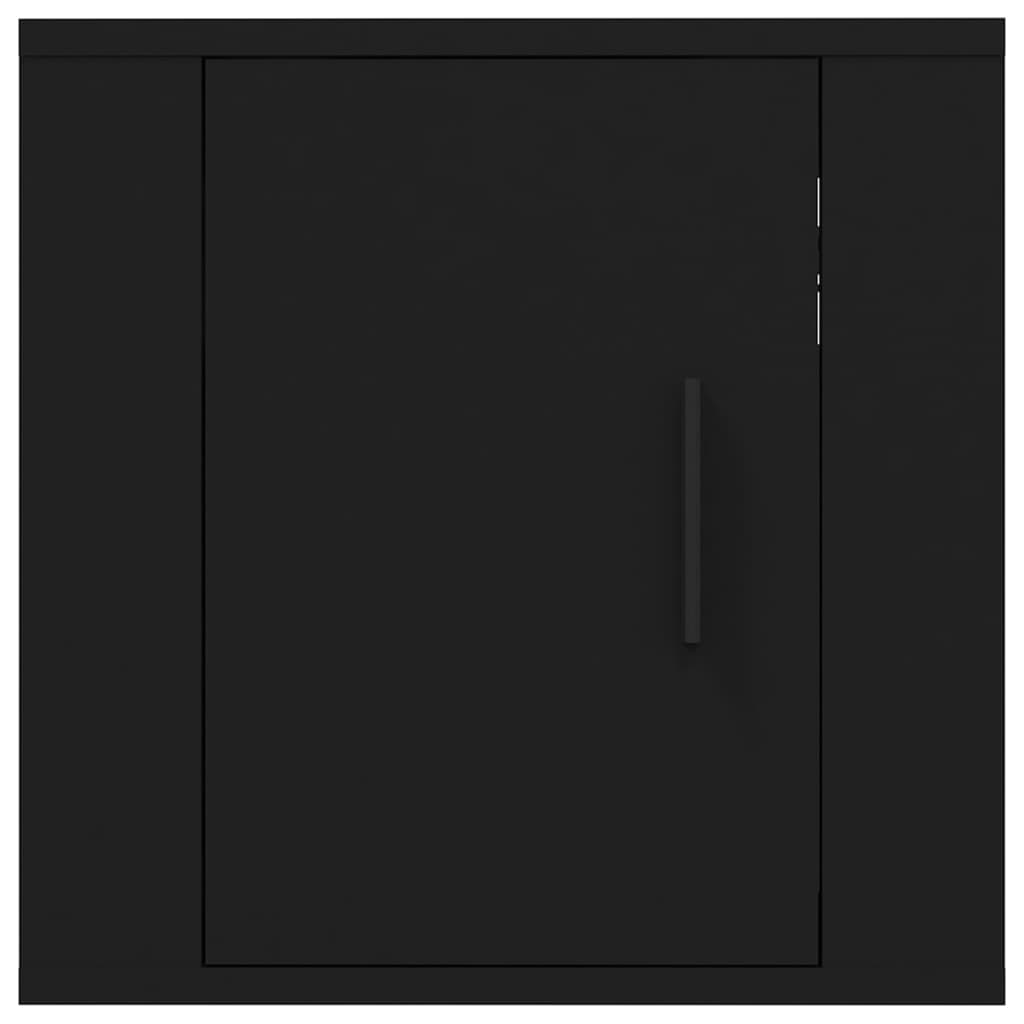 vidaXL 2 Piece Wall-mounted TV Cabinet Set Black 40x34,5x40 cm
