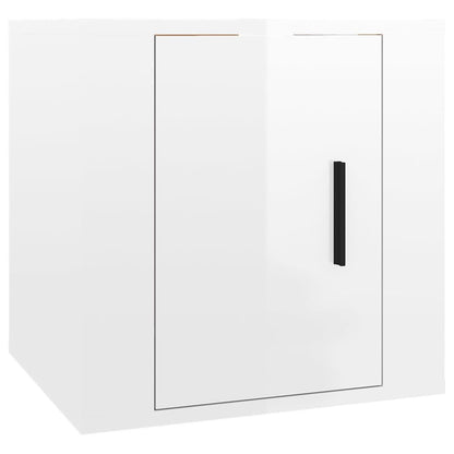 vidaXL 2 Piece Wall-mounted TV Cabinet Set High Gloss White 40x34,5x40 cm