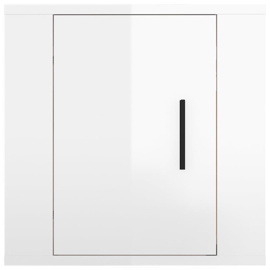 vidaXL 2 Piece Wall-mounted TV Cabinet Set High Gloss White 40x34,5x40 cm