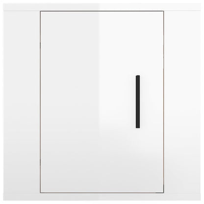 vidaXL 2 Piece Wall-mounted TV Cabinet Set High Gloss White 40x34,5x40 cm