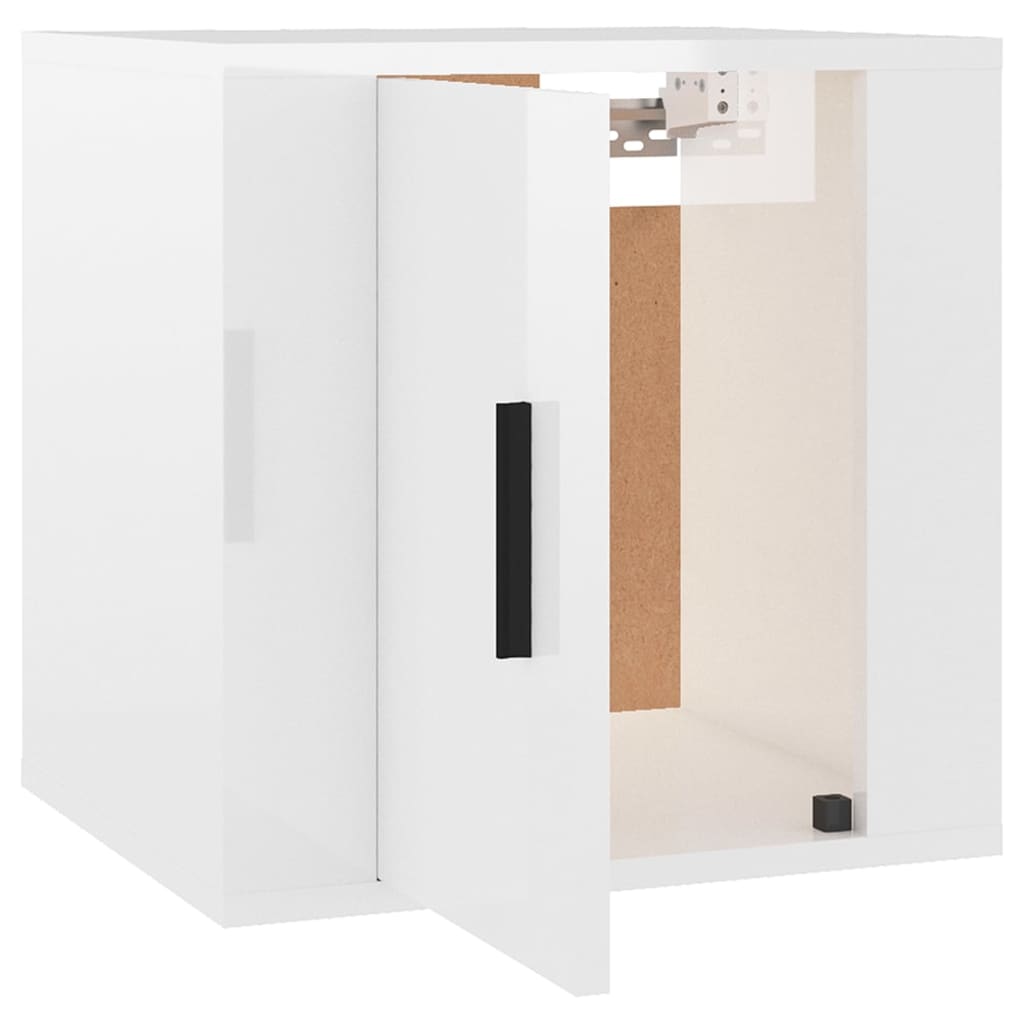 vidaXL 2 Piece Wall-mounted TV Cabinet Set High Gloss White 40x34,5x40 cm