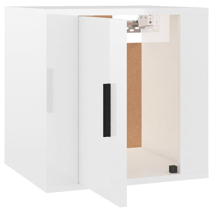 vidaXL 2 Piece Wall-mounted TV Cabinet Set High Gloss White 40x34,5x40 cm