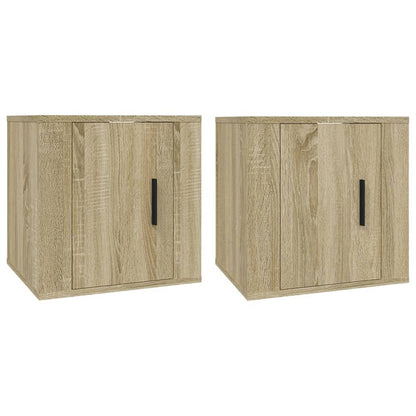 vidaXL 2 Piece Wall-mounted TV Cabinet Set Sonoma Oak 40x34,5x40 cm