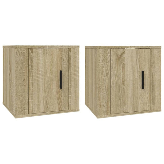 vidaXL 2 Piece Wall-mounted TV Cabinet Set Sonoma Oak 40x34,5x40 cm