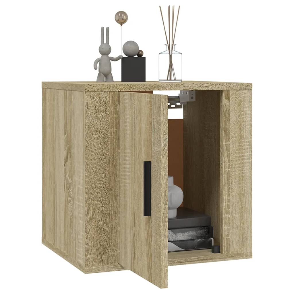 vidaXL 2 Piece Wall-mounted TV Cabinet Set Sonoma Oak 40x34,5x40 cm