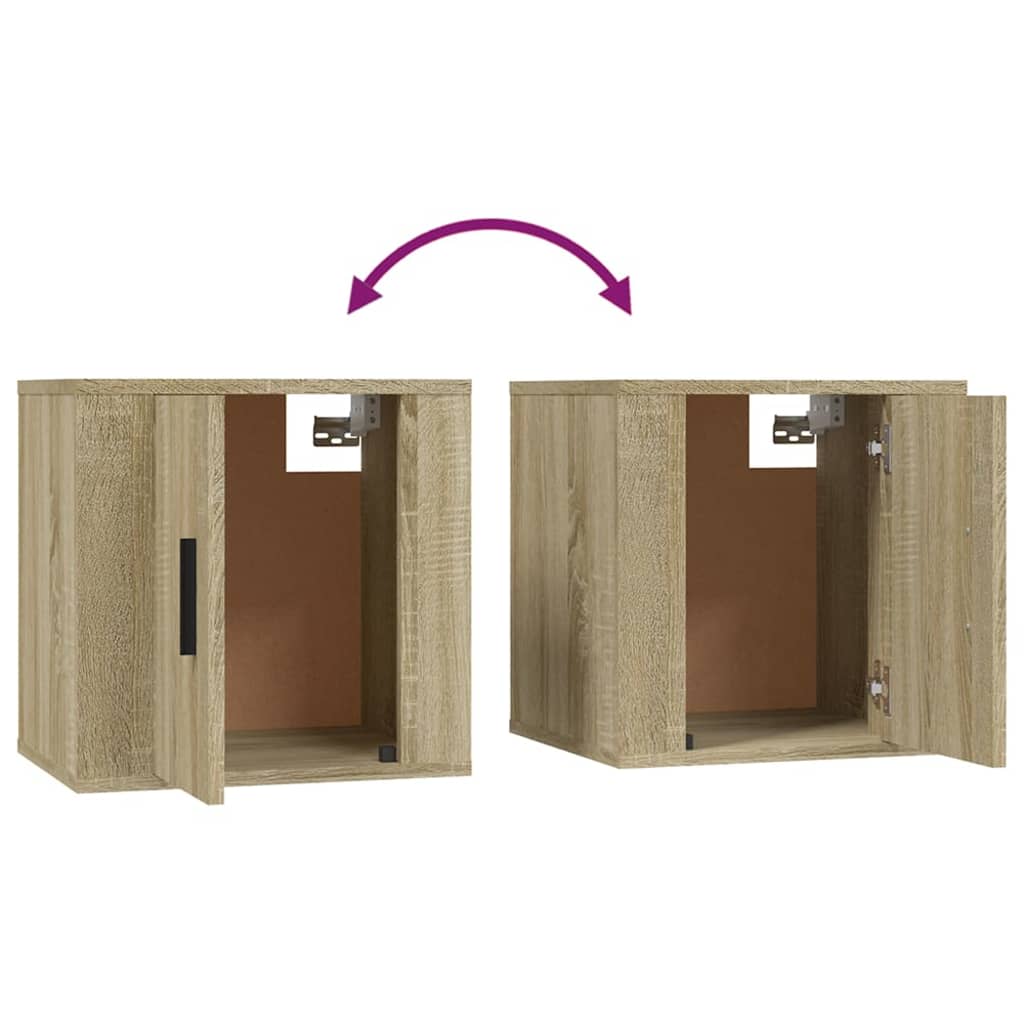 vidaXL 2 Piece Wall-mounted TV Cabinet Set Sonoma Oak 40x34,5x40 cm