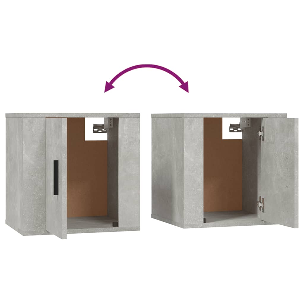 vidaXL Wall Mounted TV Cabinet Concrete Grey 40x34,5x40 cm
