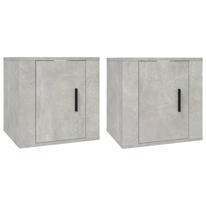 vidaXL 2 Piece Wall-mounted TV Cabinet Set Concrete Grey 40x34,5x40 cm