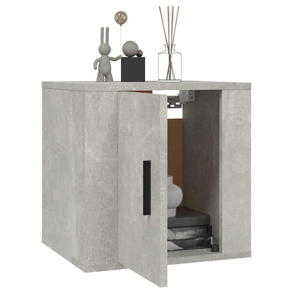 vidaXL 2 Piece Wall-mounted TV Cabinet Set Concrete Grey 40x34,5x40 cm