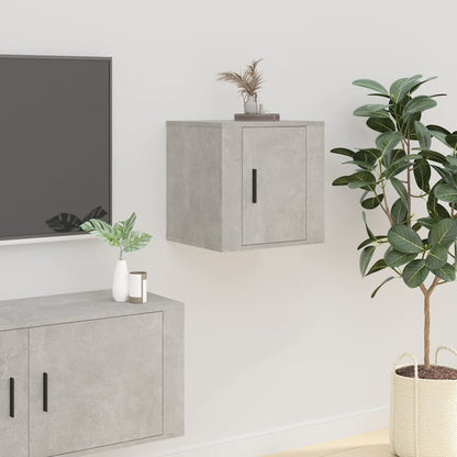 vidaXL 2 Piece Wall-mounted TV Cabinet Set Concrete Grey 40x34,5x40 cm