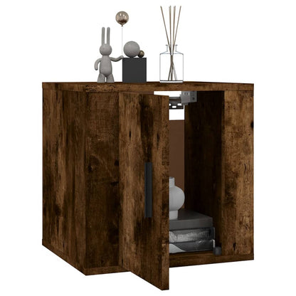 vidaXL 2 Piece Wall-mounted TV Cabinet Set Smoked Oak 40x34,5x40 cm