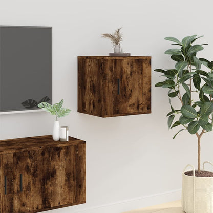 vidaXL 2 Piece Wall-mounted TV Cabinet Set Smoked Oak 40x34,5x40 cm