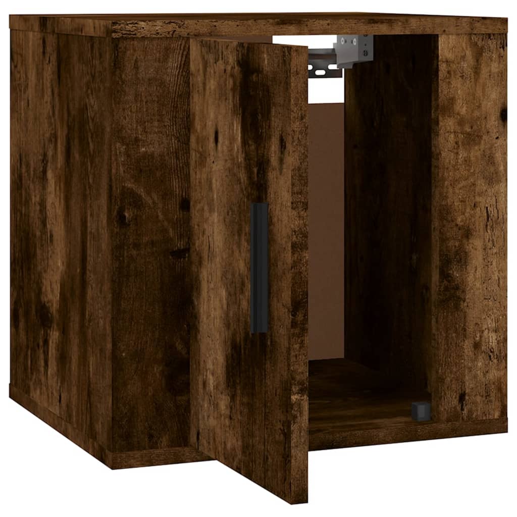 vidaXL 2 Piece Wall-mounted TV Cabinet Set Smoked Oak 40x34,5x40 cm