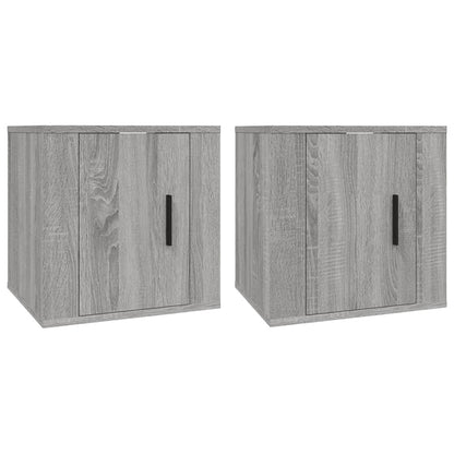 vidaXL 2 Piece Wall-mounted TV Cabinet Set Grey Sonoma 40x34,5x40 cm