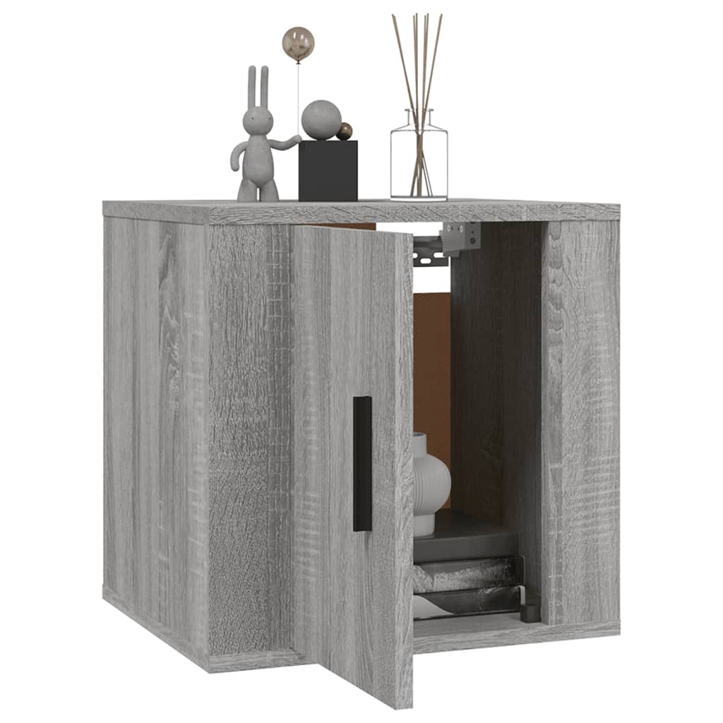 vidaXL 2 Piece Wall-mounted TV Cabinet Set Grey Sonoma 40x34,5x40 cm