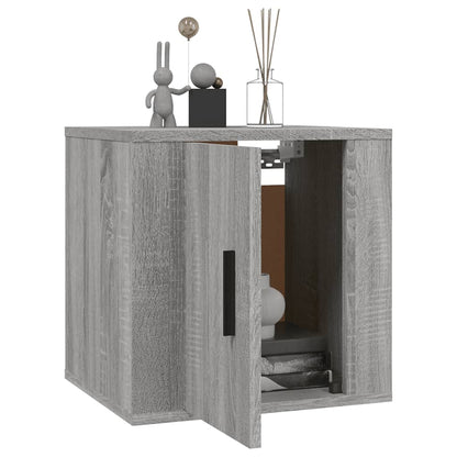 vidaXL 2 Piece Wall-mounted TV Cabinet Set Grey Sonoma 40x34,5x40 cm