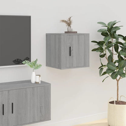 vidaXL 2 Piece Wall-mounted TV Cabinet Set Grey Sonoma 40x34,5x40 cm