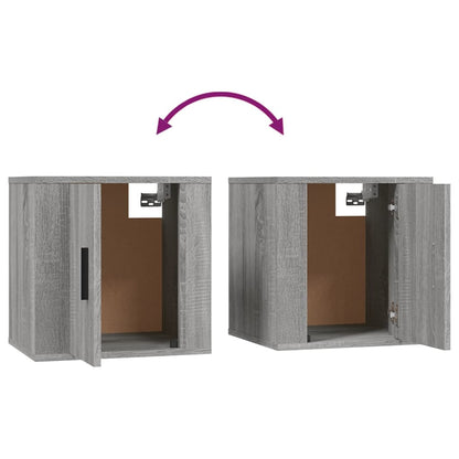 vidaXL 2 Piece Wall-mounted TV Cabinet Set Grey Sonoma 40x34,5x40 cm