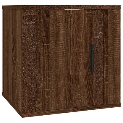 vidaXL 2 Piece Wall-mounted TV Cabinet Set Brown Oak 40x34,5x40 cm