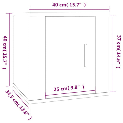 vidaXL 2 Piece Wall-mounted TV Cabinet Set Brown Oak 40x34,5x40 cm