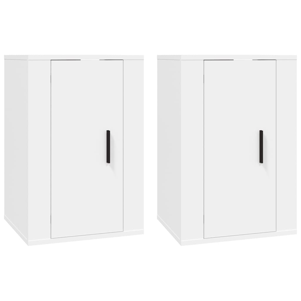vidaXL 2 Piece Wall-mounted TV Cabinet Set White 40x34,5x60 cm