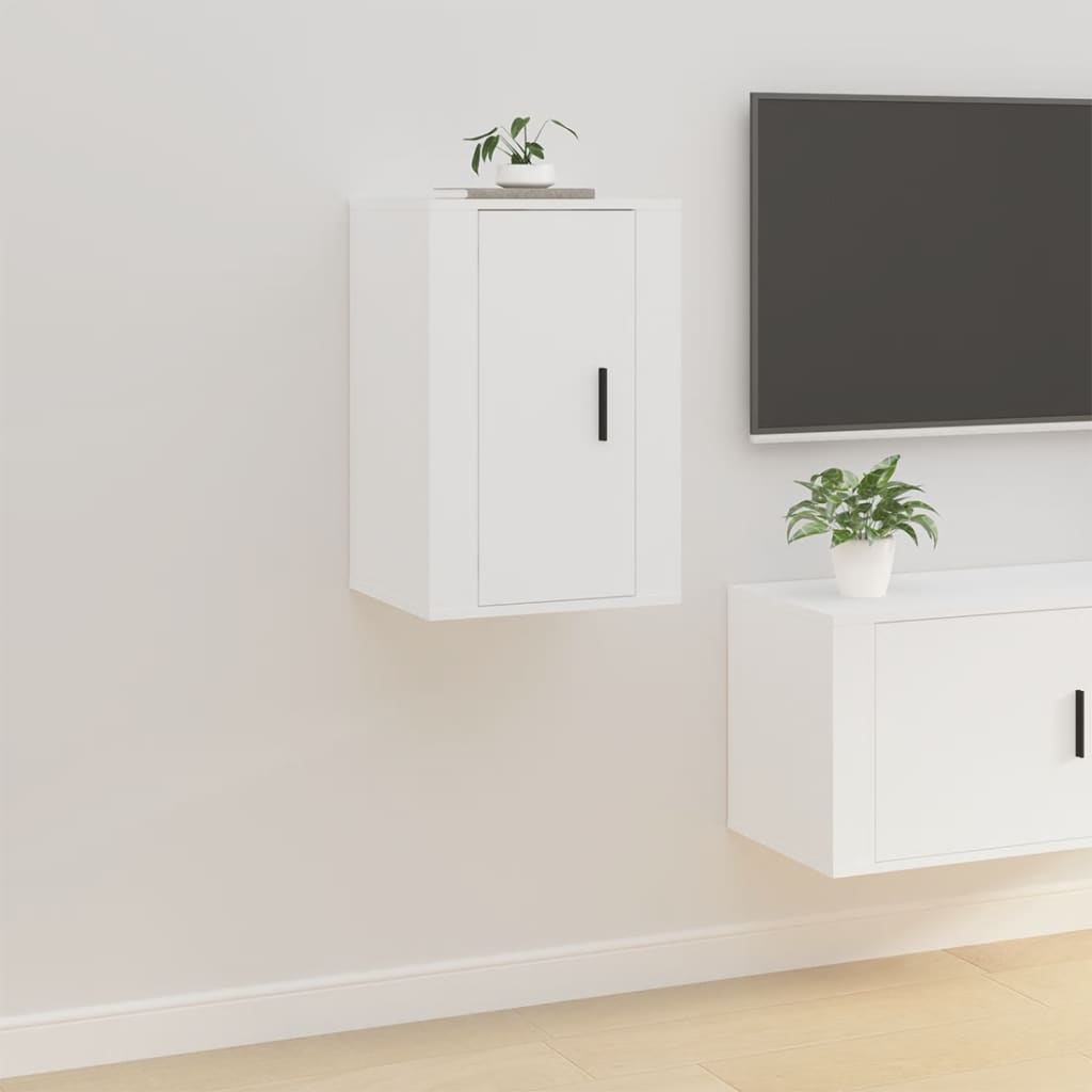 vidaXL 2 Piece Wall-mounted TV Cabinet Set White 40x34,5x60 cm