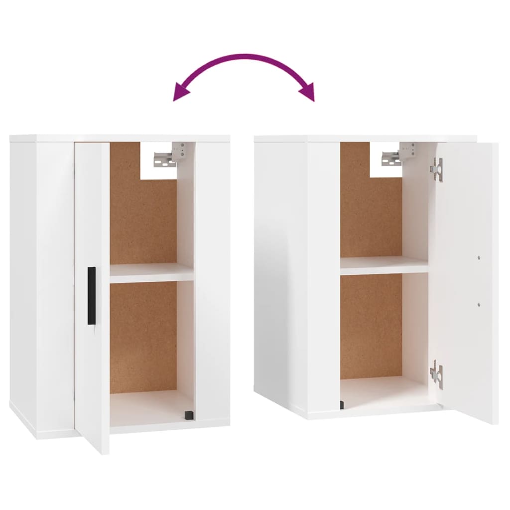 vidaXL 2 Piece Wall-mounted TV Cabinet Set White 40x34,5x60 cm