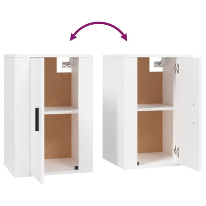 vidaXL 2 Piece Wall-mounted TV Cabinet Set White 40x34,5x60 cm