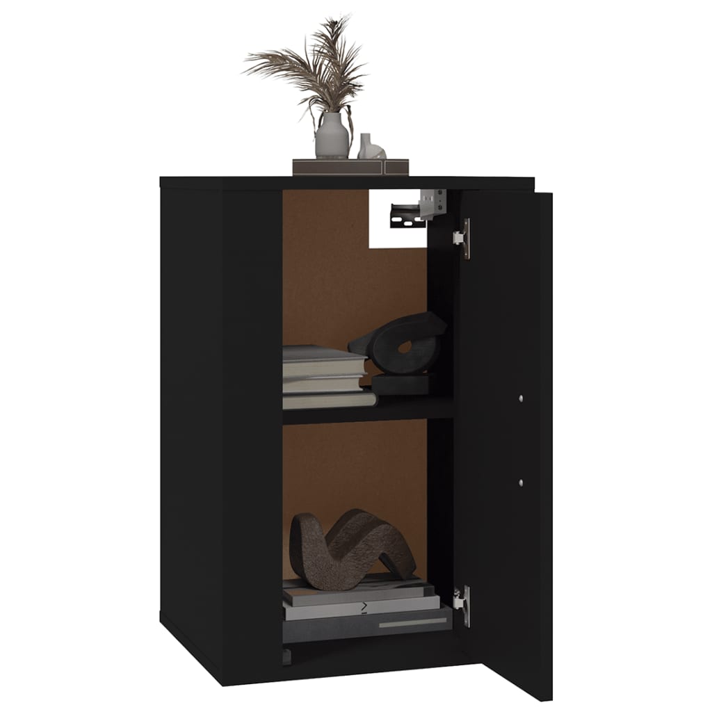 vidaXL Wall Mounted TV Cabinet Black 40x34,5x60 cm