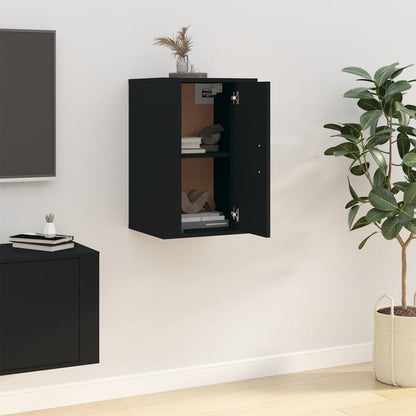 vidaXL Wall Mounted TV Cabinet Black 40x34,5x60 cm