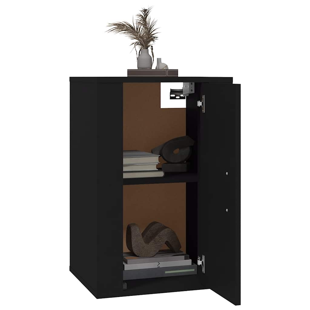 vidaXL 2 Piece Wall-mounted TV Cabinet Set Black 40x34,5x60 cm