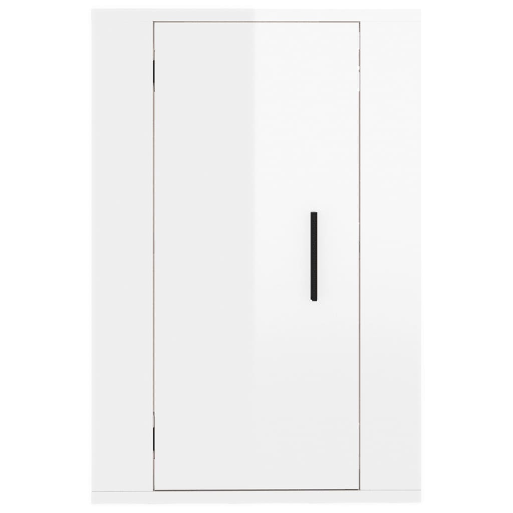 vidaXL 2 Piece Wall-mounted TV Cabinet Set High Gloss White 40x34,5x60 cm