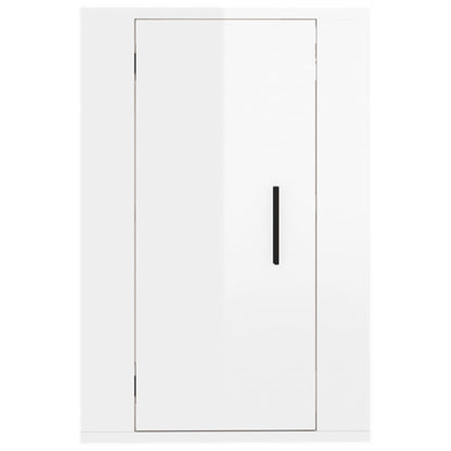 vidaXL 2 Piece Wall-mounted TV Cabinet Set High Gloss White 40x34,5x60 cm
