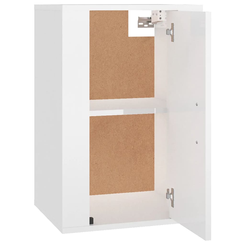 vidaXL 2 Piece Wall-mounted TV Cabinet Set High Gloss White 40x34,5x60 cm