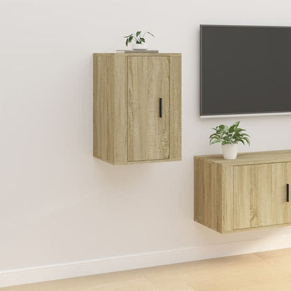vidaXL 2 Piece Wall-mounted TV Cabinet Set Sonoma Oak 40x34,5x60 cm